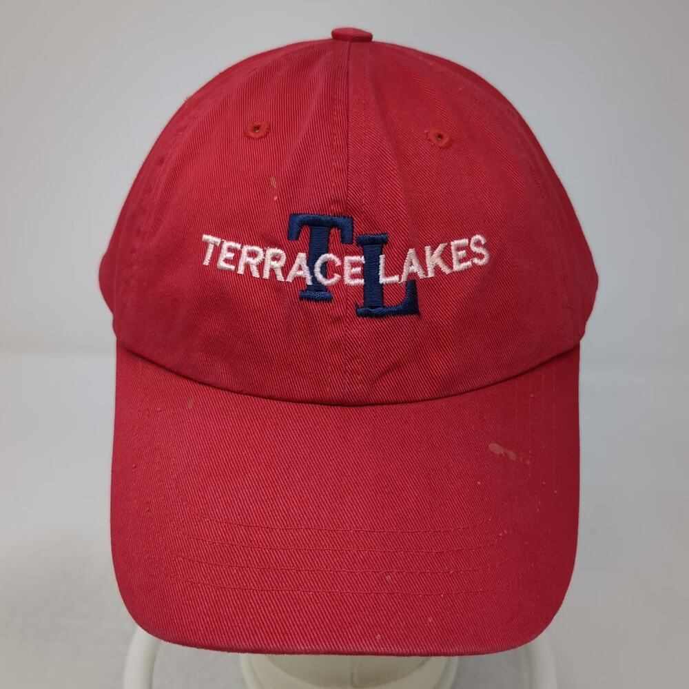 Dorfman Pacific Terrace Lakes TL Red Baseball Cap One Size Slideback Cotton Hat - Picture 2 of 9
